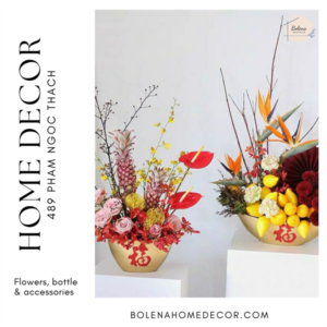 Bình hoa phong thủy - hình thỏi vàng - vàng sz39 - Set 5 cái